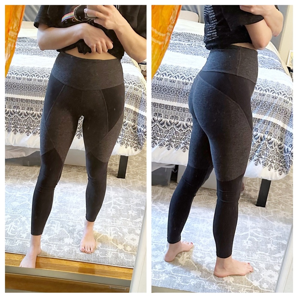 Beyond Yoga Black Spacedye Paneled Leggings Full Length, Small